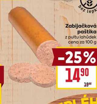 Zabijačková paštika z pultu lahůdek cena za 100g