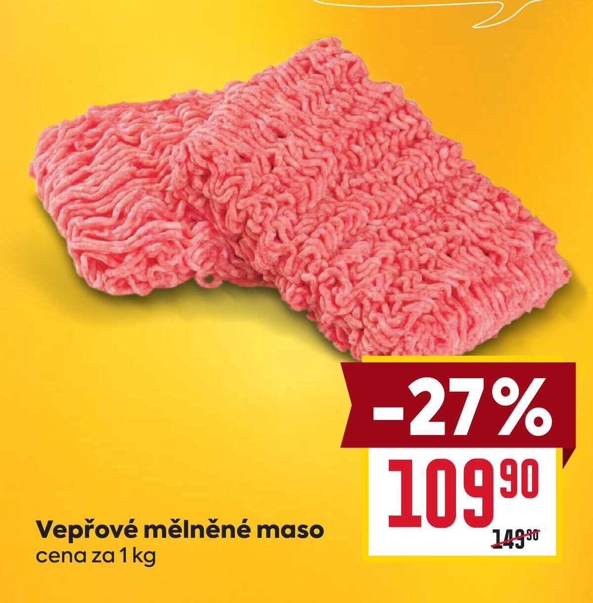 Vepřové mělněné maso cena za 1 kg 