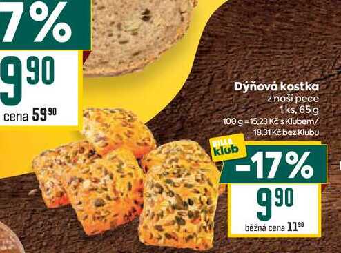 Dýňová kostka z naší pece 1ks, 65g