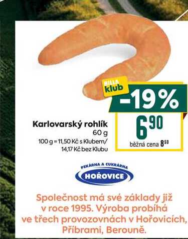 Karlovarský rohlík 60 g 