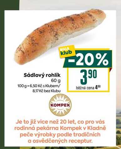 Sádlový rohlík 60g