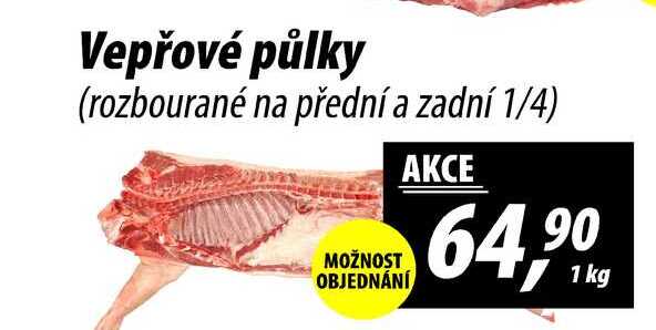 Vepřové půlky (rozbourané na přední a zadní 1/4), 1 kg