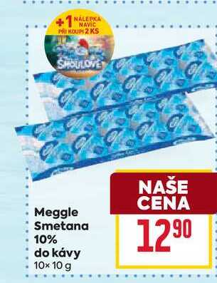 Meggle Smetana 10% do kávy 10x10 g