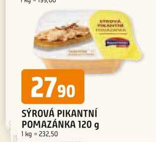 SÝROVÁ PIKANTNÍ POMAZÁNKA 120 g