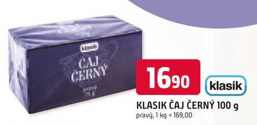 KLASIK ČAJ ČERNÝ 100 g pravý
