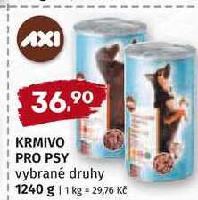 AXI KRMIVO PRO PSY vybrané druhy 1240 g