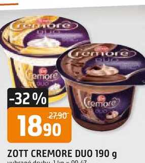 ZOTT CREMORE DUO 190 g 