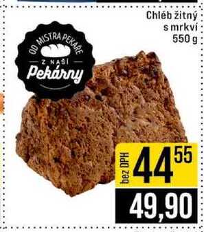 Chléb žitný s mrkví 550 g 