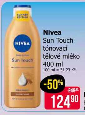 Nivea Sun Touch tónovací tělové mléko 400 ml 