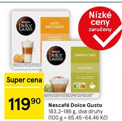 Nescafé Dolce Gusto, 183,2-186 g