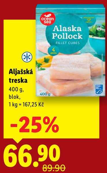 Aljašská treska, 400 g