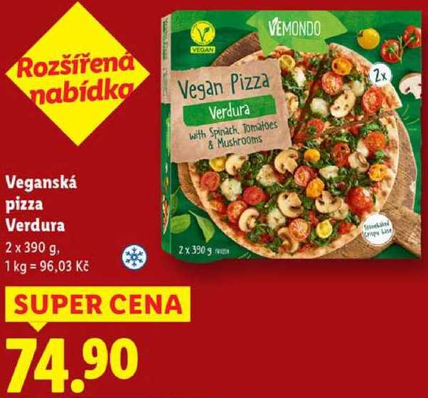Veganská pizza Verdura, 2x 390 g