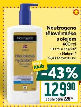 Neutrogena Tělové mléko s olejem 400 ml 