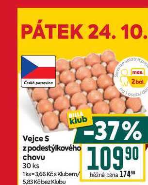 Vejce S z podestýlkového chovu 30 ks 