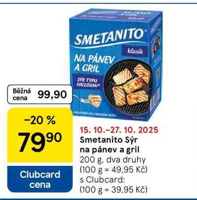 Smetanito Sýr na pánev a gril, 200 g