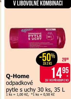 Q-Home odpadkové pytle s uchy 30 ks, 35 L  