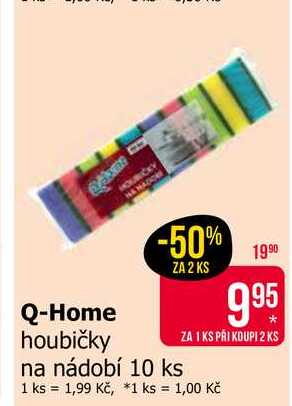 Q-Home houbičky na nádobí 10 ks 