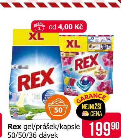 Rex gel/prášek/kapsle 50/50/36 dávek 