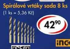 Spirálové vrtáky sada 8 ks 