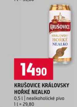 Krušovice královsky hořké nealko 0,5l