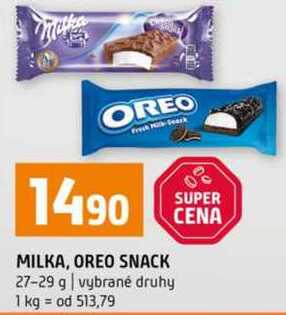 Milka, oreo snack 27-29g