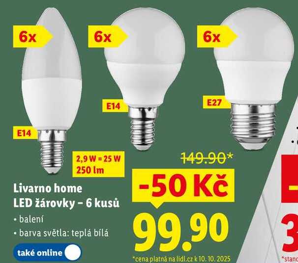 Livarno home LED žárovky - 6 kusů 
