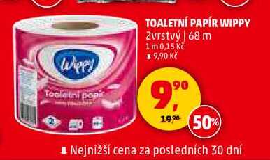 TOALETNÍ PAPÍR WIPPY, 68 m 