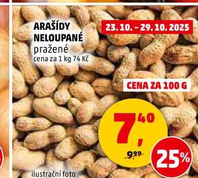 ARAŠÍDY NELOUPANÉ pražené, 100 g