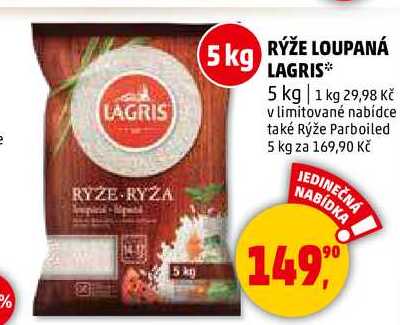 RÝŽE LOUPANÁ LAGRIS, 5 kg