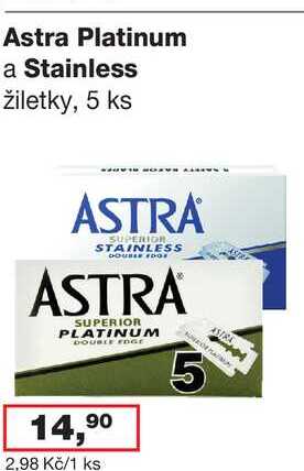 Astra Platinum II náhradní hlavice 5 ks