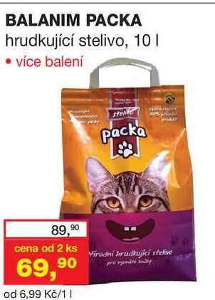 BALANIM PACKA hrudkující stelivo, 10l