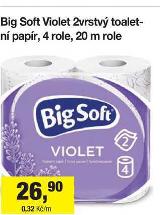 Big Soft Violet 2vrstvý toaletní papír, 4 role