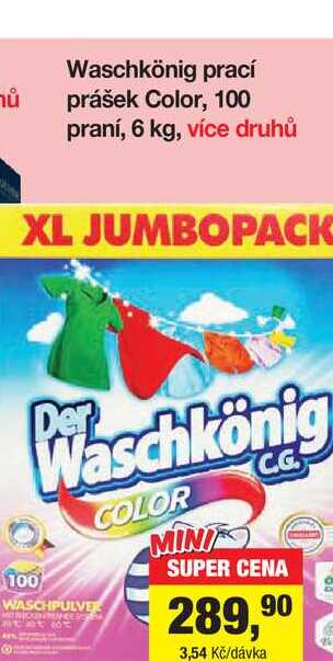 Waschkönig prací prášek Color, 100 praní, 6 kg