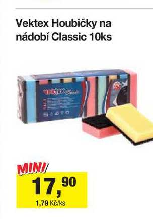 Vektex Houbičky na nádobí Classic 10ks