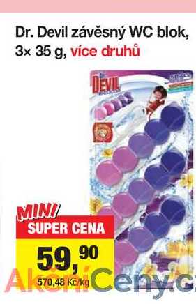 Dr. Devil závěsný WC blok, 3x 35 g