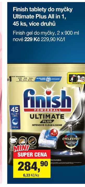 Finish gel do myčky, 2 x 900 ml