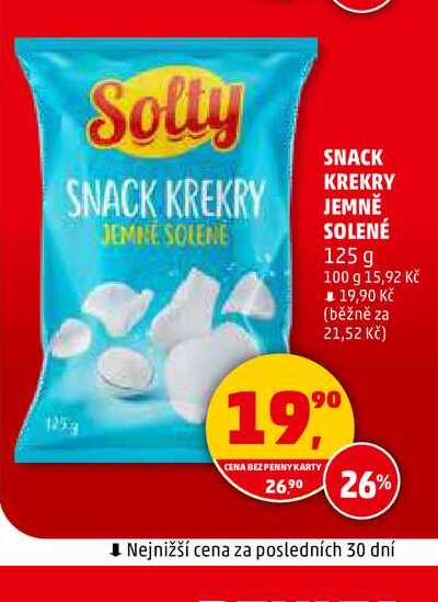 SNACK KREKRY JEMNĚ SOLENÉ, 125 g