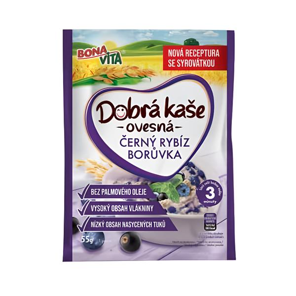 Bonavita Dobrá kaše ovesná borůvka a černý rybíz