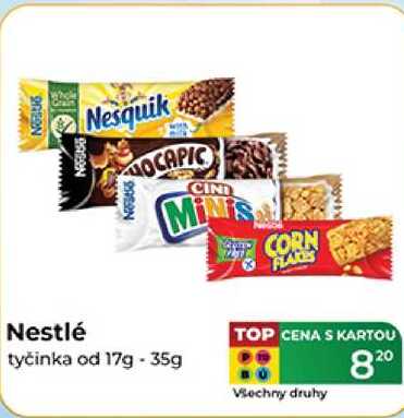 Nestlé tyčinka od 17g - 35g