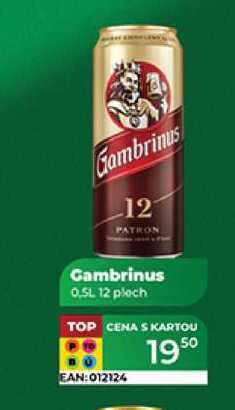 Gambrinus 0,5L 12 plech