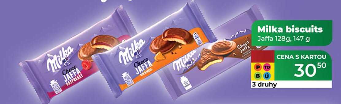 Milka biscuits Jaffa 128g, 147 g