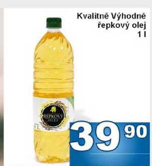 Kvalitně Výhodně řepkový olej 1l