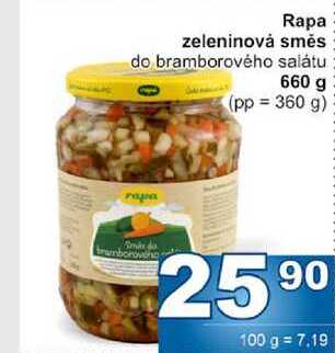Rapa zeleninová směs do bramborového salátu 660 g