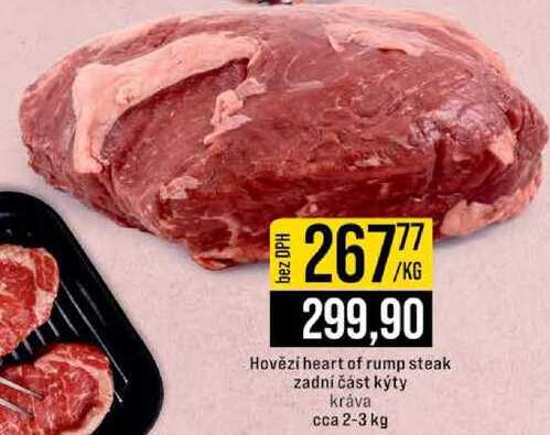 Hovězí heart of rump steak zadní část kýty 1 kg
