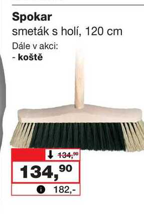 Spokar smeták s holí, 120 cm