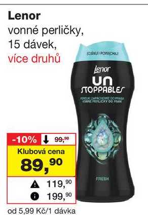 Lenor vonné perličky, 15 dávek