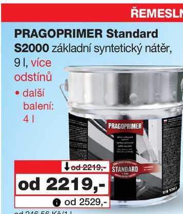 PRAGOPRIMER Standard S2000 základní syntetický nátěr, 9l