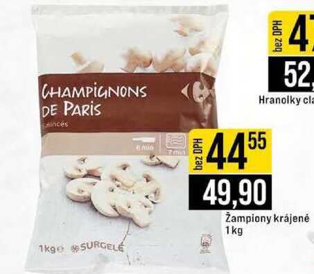 Žampiony krájené 1 kg