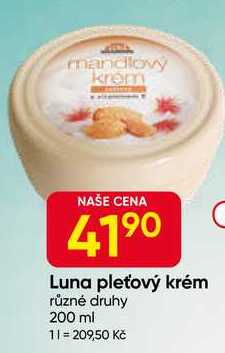 Luna pleťový krém různé druhy 200 ml