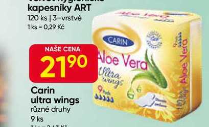 Carin ultra wings různé druhy 9 ks